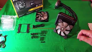 Corsair H80i v2 RGB Unboxing amp Install to Intel I57400 CPU [upl. by Morel]