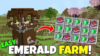 NEW EMERALD FARM Tutorial Better Than Raid Farms 3800Hour Minecraft Bedrock MCPE Xbox PS5 PC [upl. by Hasan]