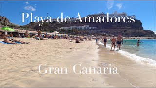 Beach Walk  4K UHD 60 FPS  Gran Canaria  Playa Amadores [upl. by Gnat]