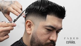 COMO HACER UN CORTE FADE  DESVANECIDO PASO A PASO CON PEINADO [upl. by Rumery]