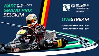 FIA Karting European Championship 2019 OK  Junior Round 2 Genk Sunday [upl. by Mehala]