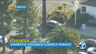 Chase suspect leads dangerous threehour pursuit in LA County I ABC7 [upl. by Miun]