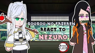 Sousou no Frieren react to Nezuko  Demon slayer  Gacha react [upl. by Reizarf]