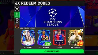 FREE 6x NEW REDEEM CODE FC MOBILE UCL POTM amp BALLON DOR EVENT IS COMING IN FC MOBILE 25 [upl. by Gonzalez]