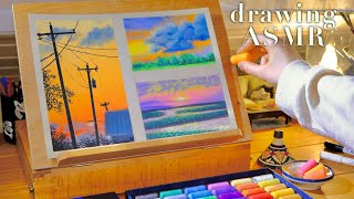 Drawing ASMR  Soft Pastel Drawing  Easy Landscape Drawing for BEGINNERS [upl. by Tezzil]