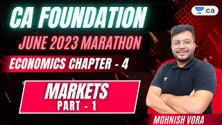 Markets  Part  1  Economics Chapter  4  CA Foundation June Marathon 2023  Mohnish Vora [upl. by Ronal]