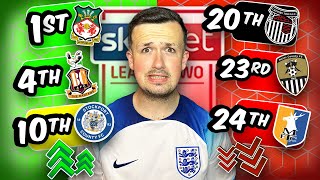 MY LEAGUE TWO 2324 PREDICTIONS [upl. by Indyc]