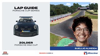 iRacing Lap Guide Porsche 992 Cup at Zolder [upl. by Niuq]