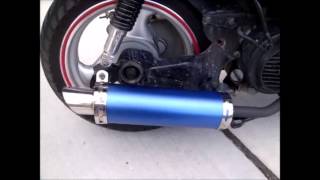 gy6 150cc tuned exhaust [upl. by Sivrahc991]