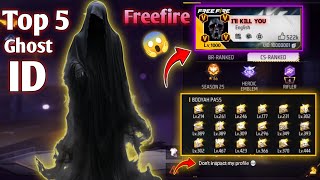 Top 5 ghost id in freefirefreefire [upl. by Libna]