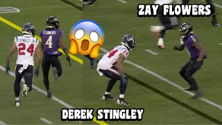 Odell Beckham Jr amp Zay Flowers Vs Derek Stingley Jr 🔥 Ravens vs Texans 2024 highlights WR Vs CB [upl. by Eirruc]