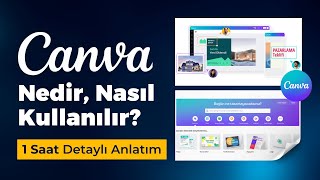 Canva Nedir Nasıl Kullanılır 1 Saatlik Canva Dersi [upl. by Ilam]