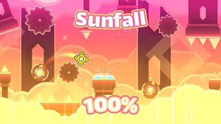 Sunfall by Zhorox 100 Hard Demon  Geometry Dash [upl. by Daggett282]