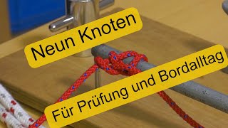 Neun Knoten für die Prüfung SBF BinnenSee und den Bordalltag [upl. by Maynard]