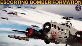 Big Atmospheric WWII Milsim Bomber Escort Mission Over France  DCS [upl. by Tormoria]