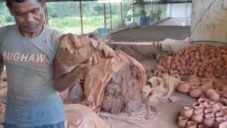 Pugmill Machine Clay MixingAKPOTTERY Pune Pottery [upl. by Wilmar]