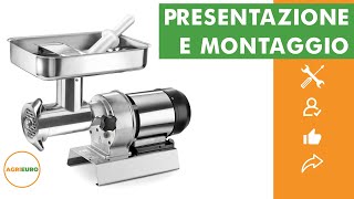 Presentazione e montaggio del Tre Spade TC32 INOX2HP  Tritacarne elettrico [upl. by Barbour308]