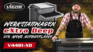 Großer VIGOR Werkstattwagen Series eXtra Deep mit eXtra viel Platz [upl. by Brandais]