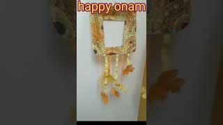 🌺🌼⚘onam wall decor idea⚘🌼🌺 subscribe for more onam decor orange ampyellow [upl. by Ferdinanda118]