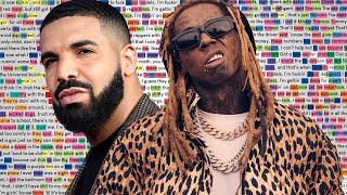 Lil Wayne amp Drake  BB King Freestyle  Rhymes Highlighted [upl. by Ylahtan789]