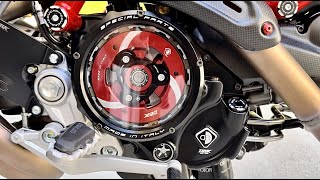 The 2023 Ducati Hypermotard 950 SP Finally Gets The Ducabike Clear Clutch Cover Installed [upl. by Euqcaj]