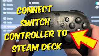 How To Connect Nintendo Switch Pro Controller To Steam Deck  2024 [upl. by Vernon]