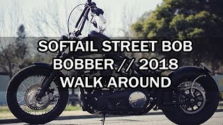 2018 Harley Davidson custom Street Bob BOBBER cinematic walk around [upl. by Gipps]