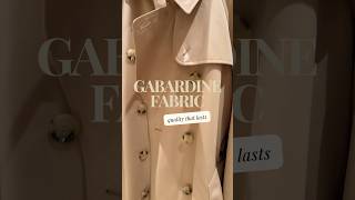 Introduction to Fabric Gabardine fabric fashiondesign sewingtips [upl. by Eirena]