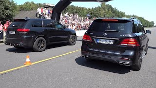 Modified Cars Drag Racing  Trackhawk vs 992 Turbo S vs M5 CS vs Audi RSQ8 vs M3 Competition vs SF90 [upl. by Bourgeois813]