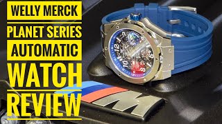 Watch Review  Welly Merck Planet Series Automatic Watch  A Tribute to Hublot [upl. by Nnaitsirhc765]