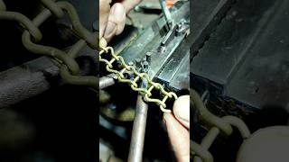 3 steps of the process of making brass wire ornamental chains [upl. by Ylellan]