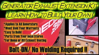 DIY Generator Exhaust Extension Kit [upl. by Nnylyak804]