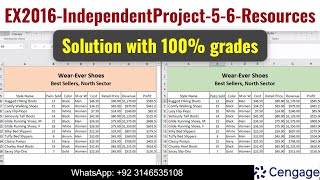 EX2016IndependentProject56Resources  Excel 2016 In Practice  Ch5 Independent Project 56 sam [upl. by Rabjohn]