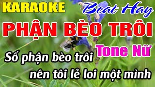 Phận Bèo Trôi Karaoke Tone Nữ Karaoke Hải Nhạc Sống  Beat Mới [upl. by Ylenaj]