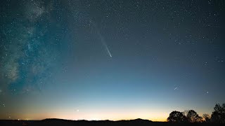 Comet C2023 A3 TsuchinshanATLAS Webster County WV Late October 2024  with StarLink train [upl. by Jeromy]