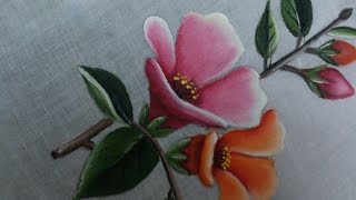 Fabric painting tutorial for beginners fabric painting on clothes [upl. by Leicester]