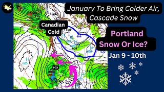 Portland Pacific Northwest January Cold Snow Chance [upl. by Anait]