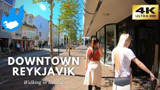 Iceland Walking Tour  Downtown Reykjavík 4K [upl. by Edmee]