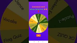 Spin wheel challenge game manumanshow spinwheelchallenge trendingonshorts shorts [upl. by Klemperer]