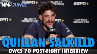 Quillan Salkilld Enjoyed The Great Test Fight That Earnied Him a UFC Contract  DWCS 70 [upl. by Iolenta565]