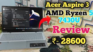 Acer aspire 3 AMD Ryzen 5 7430U  Acer Aspire 3 AMD Ryzen 5 Review in Hindi [upl. by Andros]