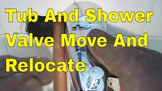 Tub And Shower Valve Move And Relocate DIY 19 [upl. by Aloel]