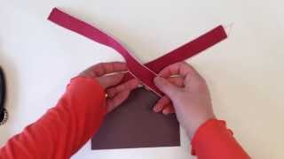 How to tie a flat knot using Stampin Up ribbon [upl. by Louanne]