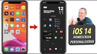 iPhone 12 amp iOS 14 Tipps Widgets erstellen amp bearbeiten Homescreen frei personalisieren [upl. by Flagler]