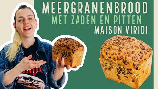 Zelf MEERGRANENBROOD bakken met ZADEN EN PITTEN met VOLKOREN MEEL en VOLKOREN SPELT MEEL [upl. by Lelah]