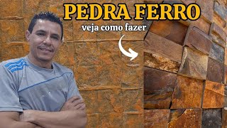 COMO FAZER EFEITO AÇO CORTEM CASEIRO EM PEDRAS  EFEITO FERRUGEM  PEDRA DE FERROEFEITO AÇO CORTEM [upl. by Reiser]