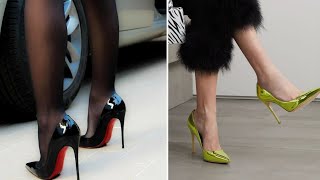 Most beautiful and elegant collection of high heel pumps for ladiesheelsshoes pumps fashion [upl. by Martica]