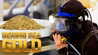 Chris’ Biggest Gold Haul of the Season  Bering Sea Gold  Discovery [upl. by Nanah334]