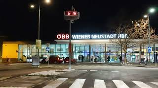 Bahnhof ÖBB Wr Neustadt heute Morgen Minus 9 Grad [upl. by Ojeillib994]