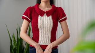 How to Crochet Polo Tee  Pattern amp Tutorial DIY [upl. by Alyakam]